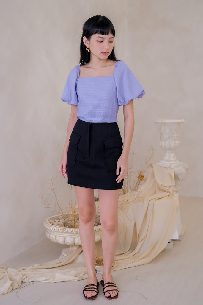 Gwendolyn Puffy Sleeves Top - Lilac [XS/S/M/L/XL]