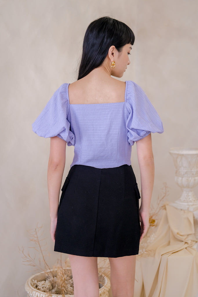 Gwendolyn Puffy Sleeves Top - Lilac [XS/S/M/L/XL]