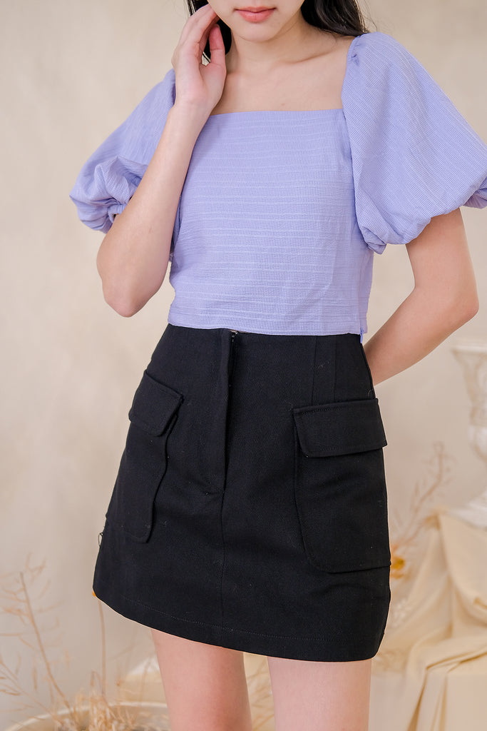Gwendolyn Puffy Sleeves Top - Lilac [XS/S/M/L/XL]