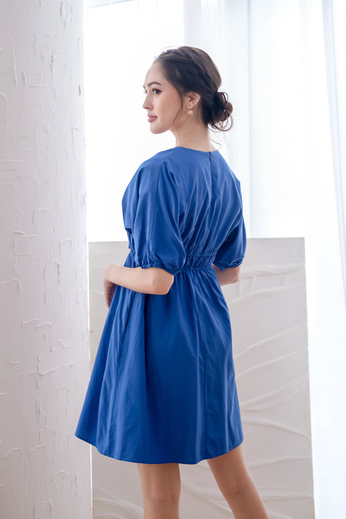 Kiko Kimono Tie Dress Romper - Cobalt Blue [XS/S/M/L/XL]