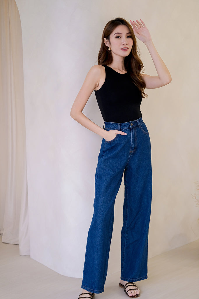 Zenya Straight Cut Denim Jeans - Dark Wash [XS/S/M/L/XL]