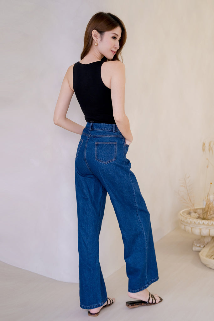 Zenya Straight Cut Denim Jeans - Dark Wash [XS/S/M/L/XL]