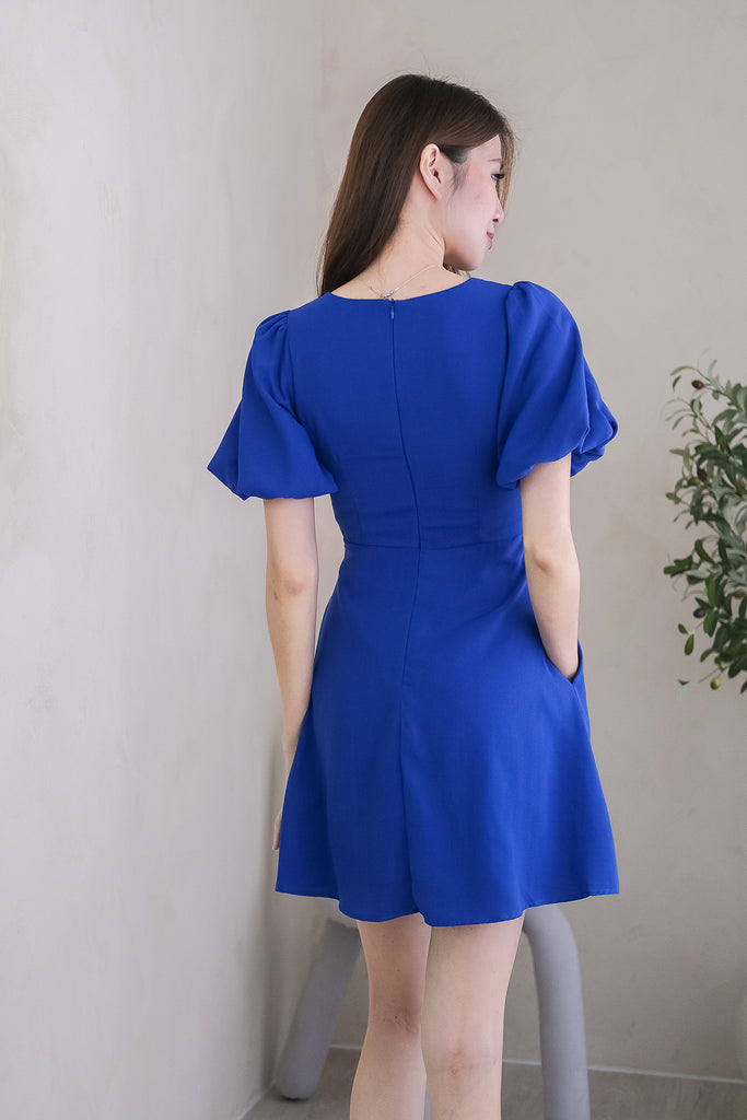 Dawn Loop Cut Out Dress Romper - Cobalt Blue [XS/S/M/L/XL]