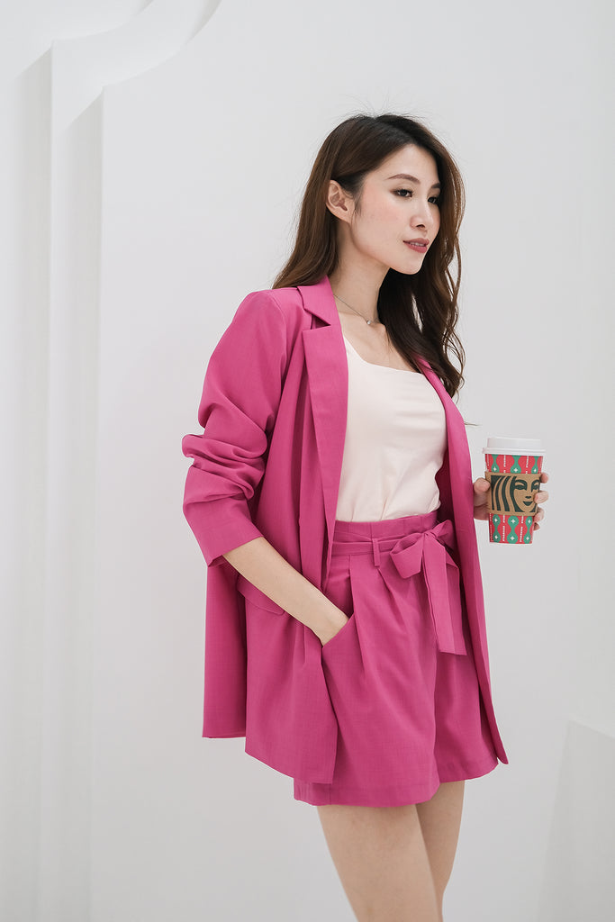 Girl Boss Double Breasted Blazer - Hot Pink [XS/S/M/L/XL]