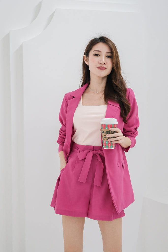 Girl Boss Blazer & Shorts SET - Hot Pink [XS/S/M/L/XL]