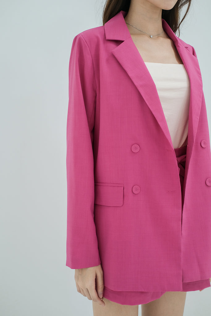 Girl Boss Blazer & Shorts SET - Hot Pink [XS/S/M/L/XL]