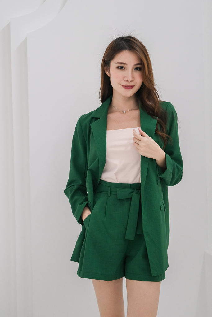 Girl Boss Blazer & Shorts SET - Kelly Green [XS/S/M/L/XL]