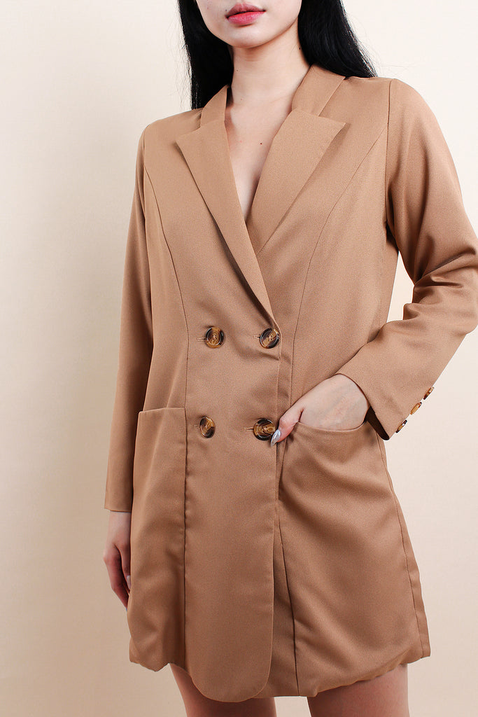 Camel Blazer Matching Polo Tailored Camel-Hair Blazer