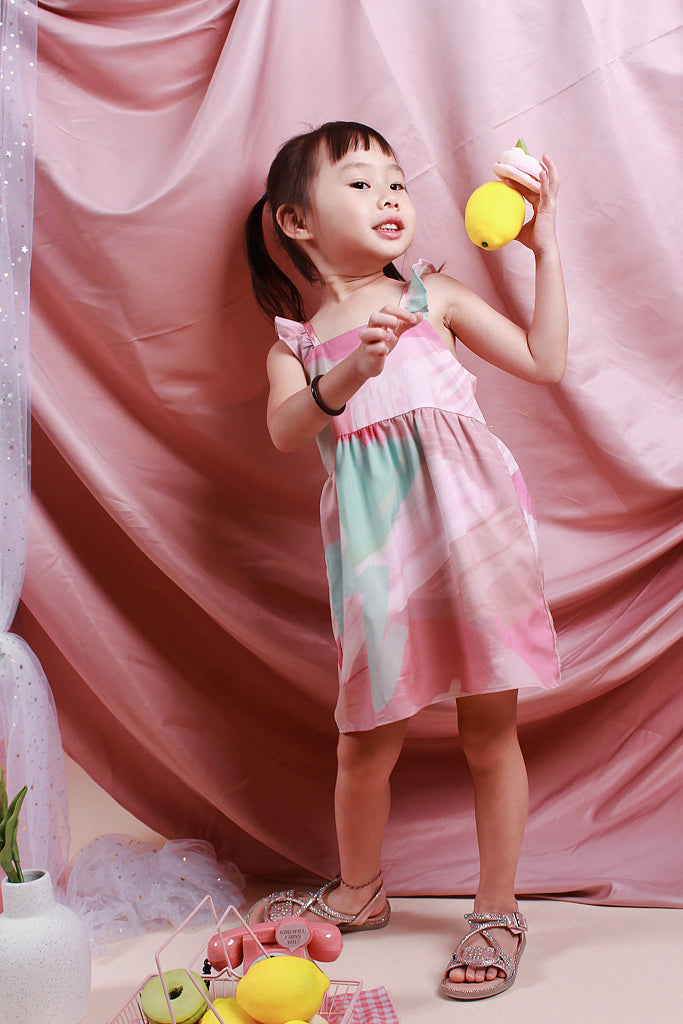 Tokyo Kids Flutter Strap Dress - [12M/18M/2Y/3Y/4Y/5Y/6Y]