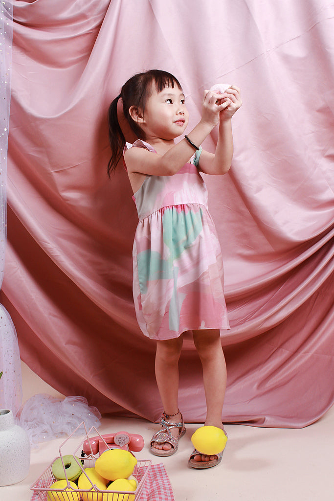 Tokyo Kids Flutter Strap Dress - [12M/18M/2Y/3Y/4Y/5Y/6Y]