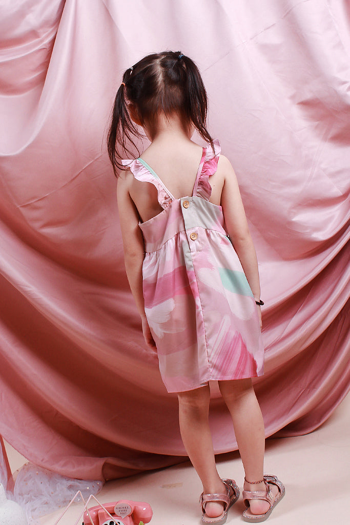 Tokyo Kids Flutter Strap Dress - [12M/18M/2Y/3Y/4Y/5Y/6Y]