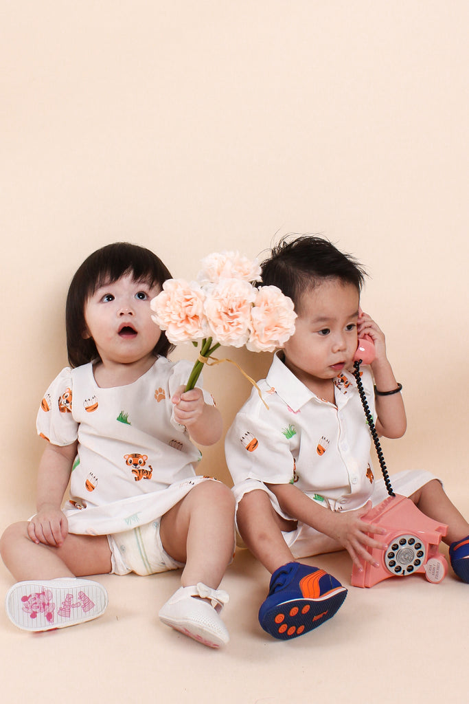Year Of Tiger Kids Shirt - White [12M/18M/2Y/3Y/4Y/5Y/6Y/7Y/8Y]