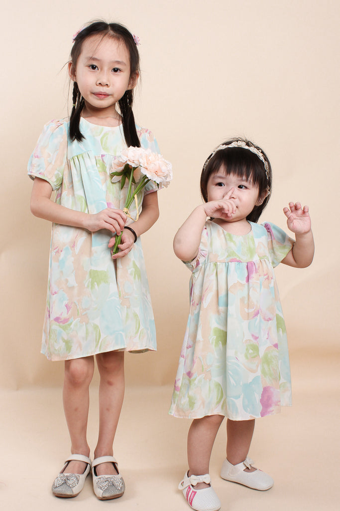 The Eden Babydoll Kids Dress - Mint [12M/18M/2Y/3Y/4Y/5Y/6Y/7Y/8Y]