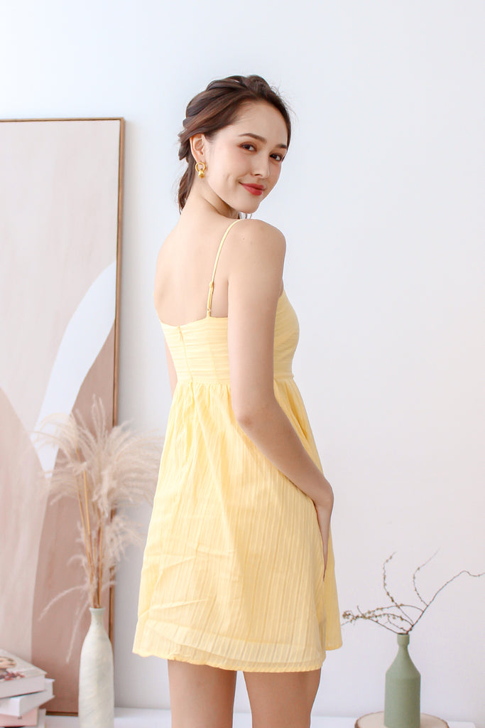 Della Babydoll Dress Romper - Butter Yellow [XS/S/M/L/XL]