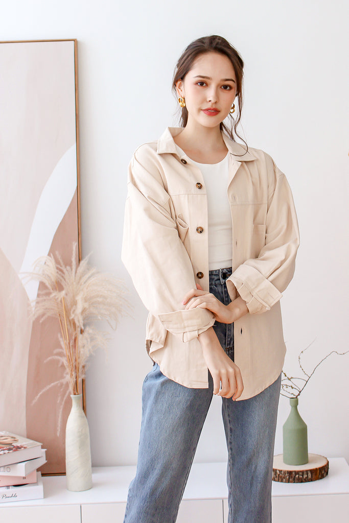 Jonas Twill Shacket - Cream [XS/S/M/L/XL]
