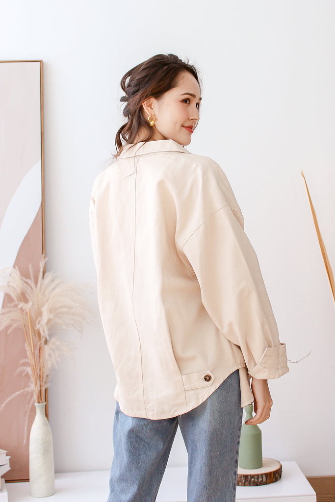 Jonas Twill Shacket - Cream [XS/S/M/L/XL]