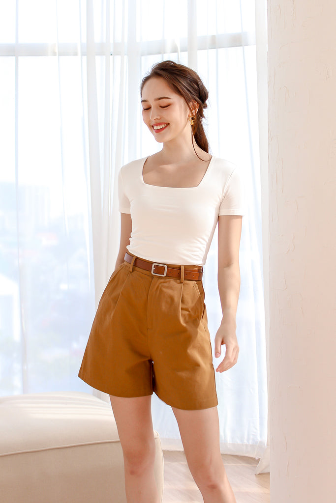 Jonas Safari Belted Shorts -Camel Brown[XS/S/M/L/XL]