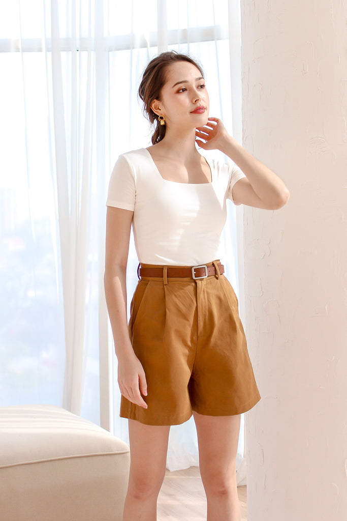 Jonas Safari Belted Shorts -Camel Brown[XS/S/M/L/XL]