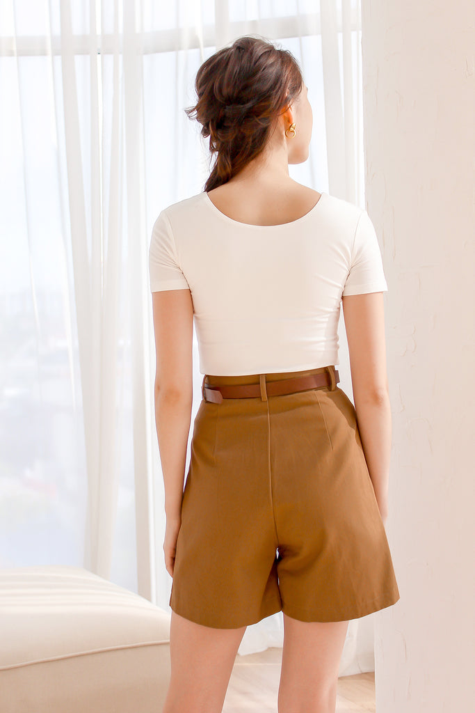 Jonas Safari Belted Shorts -Camel Brown[XS/S/M/L/XL]