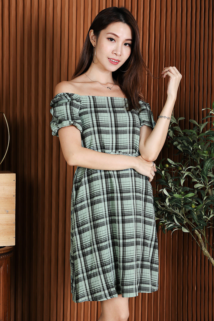 Elliana Plaid Belted Dress - XS/S/M/L/XL